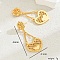 Luxurious Gold Earrings with Elegant Star and Heart Design