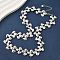 304 Stainless Steel Teardrop Link Chain Necklaces, Non-Tarnish, Stainless Steel Color, 16.42 inch(41.7cm)