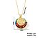 Vintage Sparkling Rhinestone Saint Benedict Medal Pendant Necklaces, Brass Cable Chain Necklaces for Women, Golden, 15.75 inch(400mm)