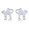 Non-Tarnish 201 Stainless Steel Charms, Halloween Style, Cat, Stainless Steel Color, 14.5x14.5x1mm, Hole: 1mm