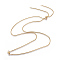 Adjustable 304 Stainless Steel Slider Necklaces, with Round Snake Chains, Lobster Claw Clasps and Slider Beads, Golden, 28.7 inch(73cm), 1.5mm