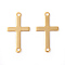 201 Stainless Steel Links connectors, Sideways Cross, Golden, 23x12.5x0.6mm, Hole: 1.6mm