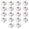 Square Kraft Paper Storage Gift Boxes, Visible Winbow Gift Packaging Case for Soap Packaging, WhiteSmoke, 10.15x10.15x6.4cm