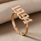 Iron Adjustable Finger Rings, Number 1994, Golden, 20mm, Inner Diameter: 17mm