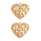 Brass Micro Pave Cubic Zirconia Pendants, Heart, Real 18K Gold Plated, 15.5x17.5x5.5mm, Hole: 1.8mm