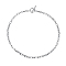925 Sterling Silver Cable Chain Necklaces, Platinum, 14.57 inch(37cm)