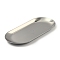Non-Tarnish 201 Stainless Steel Tray, Storage Tray, Cosmetics Jewelry Organizer, Oval, Stainless Steel Color, 17.7x8.4x0.87cm