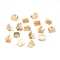 304 Stainless Steel Ribbon Crimp Ends, Golden, 7x8x6mm, Hole: 1x2.5mm