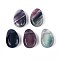 Natural Fluorite Pendants, Teardrop Charms, 29.5~30.5x19.5~20.5x8~11mm, Hole: 2~3mm