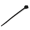 Flower Shape Silicone Cable Zip Ties, Cord Organizer Strap, for Wire Management, Black, 130x14x5mm