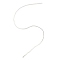 Brass Snake Chain Tassel Pendants, Silver, 172x1x0.9mm, Hole: 1.2mm