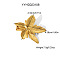 Stainless Steel Alligator Hair Clips for Women Side High-end Hair Accessory, Golden, Flower, 45.8x43.4mm
