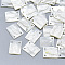 Natural White Shell Mother of Pearl Shell Pendants, Rectangle with Carved Virgin, Seashell Color, 15x12x2.5mm, Hole: 1.2mm