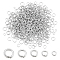 1000Pcs 5 Styles 304 Stainless Steel Open Jump Rings for Chainmaille Weaves, Stainless Steel Color, 18~20 Gauge, 4~8x0.8~1mm, Inner Diameter: 2.5~6mm, 200pcs/style