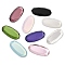 Glass Rhinestone Cabochons, Flat Back & Back Plated, Faceted Oval, Mixed Color, 33x16x4~4.5mm