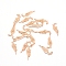 Alloy Cabochons, Left Wing, Light Gold, 13x30.5x2.5mm