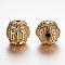 Long-Lasting Plated, Brass Beads, Round, For Buddhist Jewelry Making, Real 18K Gold Plated, 11.5mm, Hole: 2.2mm
