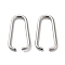Tarnish Resistant 201 Stainless Steel Quick Link Connectors, Oval, Stainless Steel Color, 18x8x1.5mm, Inner Diameter: 15mm