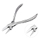Steel Round Nose and Flat Nylon Jaw Pliers, Stainless Steel Color, 153x45.5x9mm