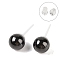 Hypoallergenic Bioceramics Zirconia Ceramic Stud Earrings, No Fading and Nickel Free, Round, Black, 19x8mm
