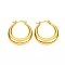 Brass Hoop Earrings, Long-Lasting Plated, Ring, Real 18K Gold Plated, 27x24x4.5mm, Pin: 0.7x1mm