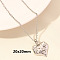Stainless Steel Heart-Shaped Necklace Jewelry Luxury DIY Accessories PVD Vacuum Plating