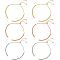 6Pcs 3 Colors Half Finished Brass Cubic Zirconia Slider Bracelets, Bolo Bracelets, with Jump Rings, for Adjustable Connector Bracelets, Mixed Color, 10-1/2 inch(26.8cm), Hole: 1.6mm, 2pcs/color