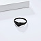 Heart 304 Stainless Steel Finger Rings for Women, Black, US Size 7(17.3mm)