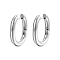 Non-Tarnish 304 Stainless Steel Hoop Earrings, Oval, Stainless Steel Color, 26x20x4mm