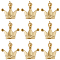20Pcs Alloy Pendants, Long-Lasting Plated, with Jump Ring, Crown with Word Princess, Real 18K Gold Plated, 17.5x19x3.5mm, Hole: 3.5mm