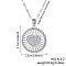 Exquisite Hollow Heart Brass Micro Pave Clear Cubic Zirconia Heart Pendant Necklaces, Simple and Luxurious for Daily Wear and Valentine's Day, Platinum, 15.75 inch(40cm)