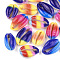 Printed Cowrie Shell Beads, No Hole/Undrilled, Mixed Color, 20~25x13~17x7~8mm