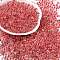 Transparent Inside Colours Glass Seed Beads, Round Hole, Round, Light Coral, 4x3mm, Hole: 1.4mm, about 142pcs/10g