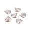 Non-Tarnish 304 Stainless Steel Charms, Shell Shapes, Stainless Steel Color, 13.5x14x4mm, Hole: 1mm