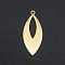 201 Stainless Steel Open Back Bezel Pendants, Horse Eye, Laser Cut, Golden, 29.5x12.5x1mm, Hole: 1.6mm