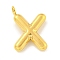 Ion Plating(IP) 304 Stainless Steel Pendants, Letter Charm, Golden, Letter X, 16.5x11.5x3mm, Hole: 2mm