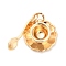 Journey Theme Brass Pendants, Golden, with Jump Ring, Tableware, 16.5x16x7mm, Hole: 4mm