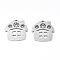 Non-Tarnish 201 Stainless Steel Pendants, Laser Cut, Christmas Cabin with Snowflake, Stainless Steel Color, 18x17.5x1mm, Hole: 1.4mm