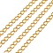 Iron Twisted Chains, Unwelded, with Spool, Oval, Golden, 6.5x4.5x0.8mm, about 164.04 Feet(50m)/roll