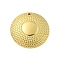 Ion Plating(IP) 304 Stainless Steel Pendants, Flat Round Charm, Real 18K Gold Plated, 25x3.5mm, Hole: 1.2mm