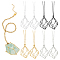 4Pcs 4 Colors 304 Stainless Steel Macrame Pouch Necklace Making, Mixed Color, 12.60 inch(32cm), 1pc/color