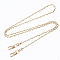 Bag Chains Straps, Brass Ball Chains, with Alloy Swivel Clasps, for Bag Replacement Accessories, Light Gold, 110x0.3cm
