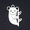 Non-Tarnish 201 Stainless Steel Pendants, Koala, Stainless Steel Color, 19x12x1mm, Hole: 1.6mm