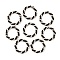 Aluminum Quick Link Connectors, Twisted Round Ring, Black, 24~24.5x3.5~4mm, Inner Diameter: 17~17.5mm