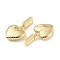 Brass Micro Pave Cubic Zirconia Pendants, Long-Lasting Plated, Real 18K Gold Plated, Cadmium Free & Lead Free, Heart, Clear, 15.5x14.5x4.5mm, Hole: 7x3mm