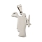 Non-Tarnish 201 Stainless Steel Pendants, Libra Law, Stainless Steel Color, 29.5x23x1.5mm, Hole: 8x4mm