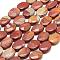 Natural Jasper Beads Strands, Faceted, Oval, 14x10x4mm, Hole: 1mm, about 26pcs/strand, 15.5 inch(39.5cm)