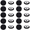 20Pcs Iron with Cloth Buttons, 1-Hole, Flat Round, Black, 23x9.5mm, Hole: 2x3mm
