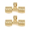 Brass Pendants, Dumbbell, Long-Lasting Plated, Cadmium Free & Lead Free, Rack Plating, Golden, 7x19.5x6.5mm, Hole: 4x3.5mm
