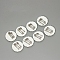 Miniature Ceramic Plate and Alloy Western Tableware, Doll House Miniature Toy Model, Platinum, 30x5mm